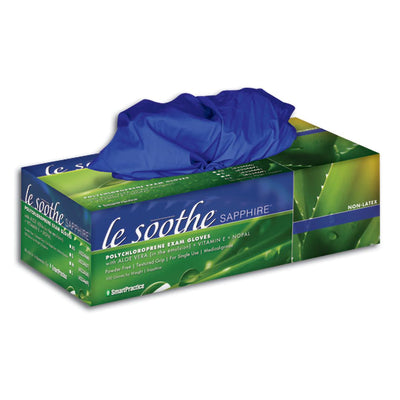 Le Soothe® Sapphire™ Exam Glove, Medium, Sapphire, 1 Box of 100 () - Img 1