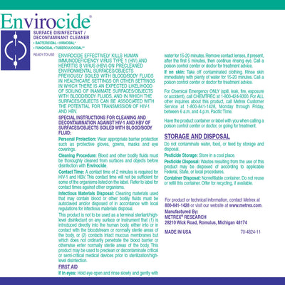 Envirocide® Surface Disinfectant Cleaner, 1 Case of 4 (Cleaners and Disinfectants) - Img 5