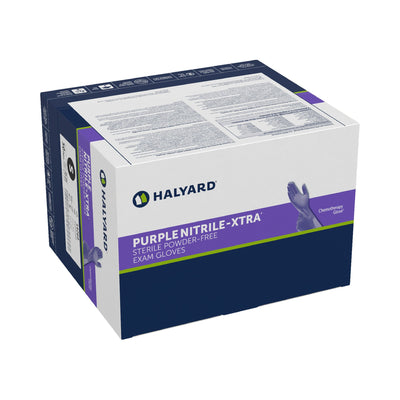 Purple Nitrile-Xtra™ Nitrile Extended Cuff Length Exam Glove, Small, 1 Box of 50 () - Img 3