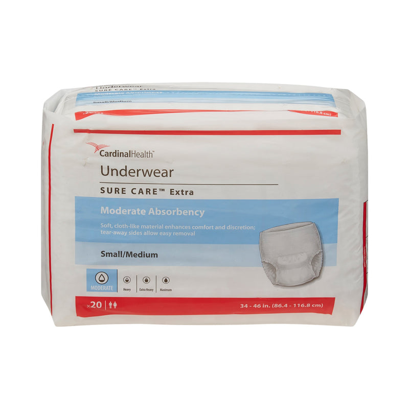 Simplicity Unisex Adult Disposable Underwear, Pull On, Moderate Absorbency, 1 Bag of 20 () - Img 2