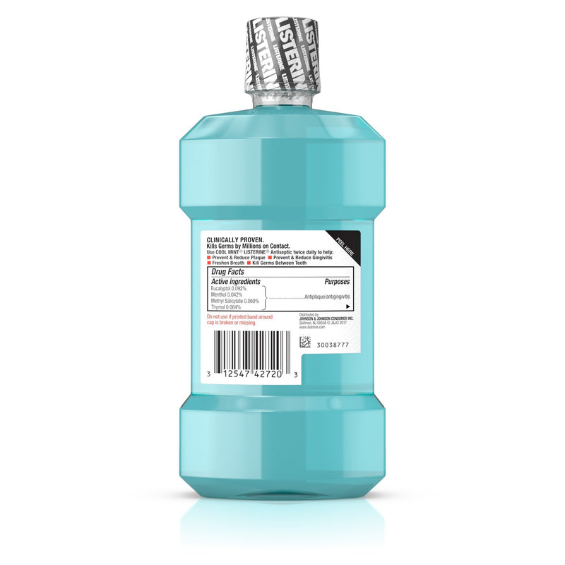 Listerine® Cool Mint® Antiseptic Mouthwash, 250 mL Bottle, 1 Case of 6 (Mouth Care) - Img 2