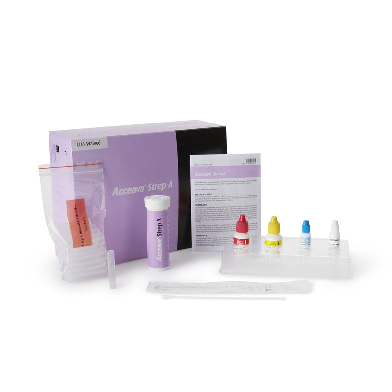 Acceava® Strep A Infectious Disease Immunoassay Rapid Test Kit, 1 Kit of 50 (Test Kits) - Img 1