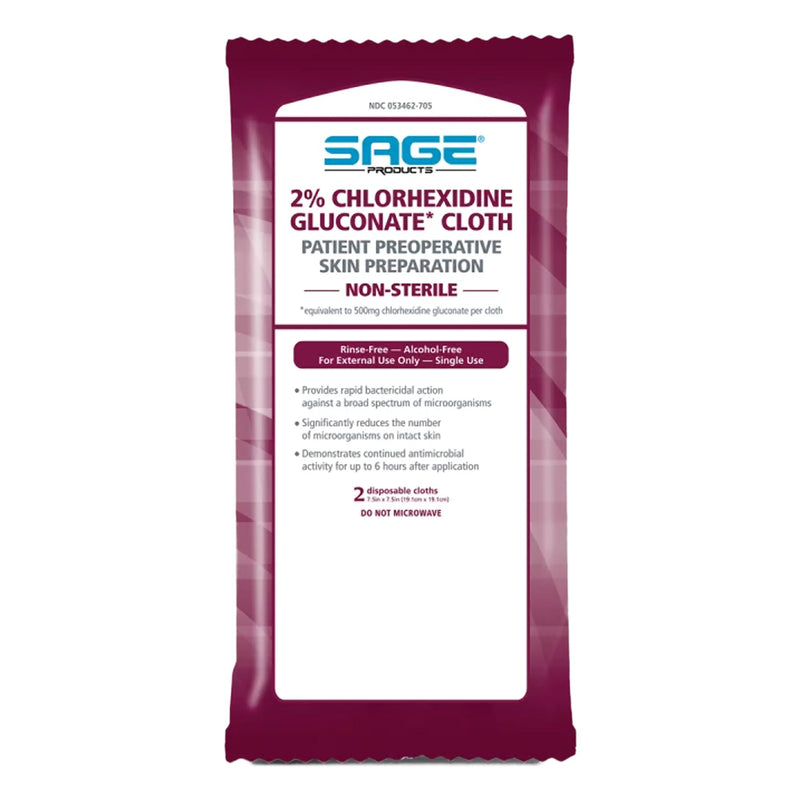 Sage® Surgical Scrub Wipe, 1 Case of 32 (Skin Care) - Img 2