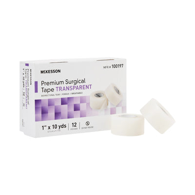 McKesson Paper Medical Tape, 1/2 Inch x 10 Yard, White, 1 Case of 240