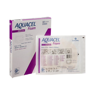 Aquacel® Silicone Adhesive with Border Silicone Foam Dressing, 7 x 8 Inch, 1 Box of 5 (Advanced Wound Care) - Img 1