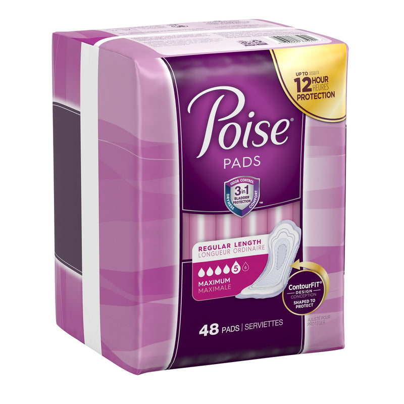 Poise® Maximum Bladder Control Pad, 12.9 Inch Length, 1 Case of 96 () - Img 4