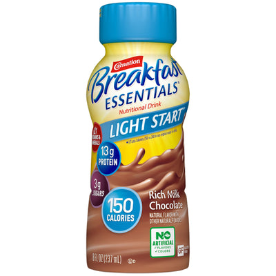 Carnation Breakfast Essentials® Light Start® Chocolate Oral Supplement, 8 oz. Bottle, 1 Case of 24 (Nutritionals) - Img 2