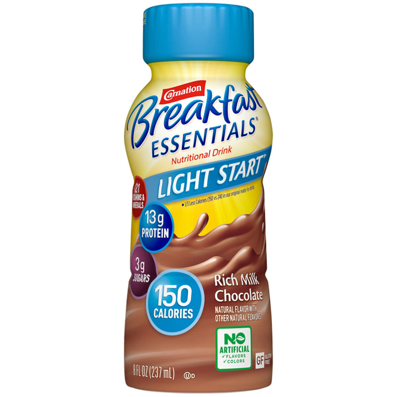 Carnation Breakfast Essentials® Light Start® Chocolate Oral Supplement, 8 oz. Bottle, 1 Case of 24 (Nutritionals) - Img 2