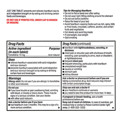 Major® Famotidine Antacid, 1 Bottle (Over the Counter) - Img 3