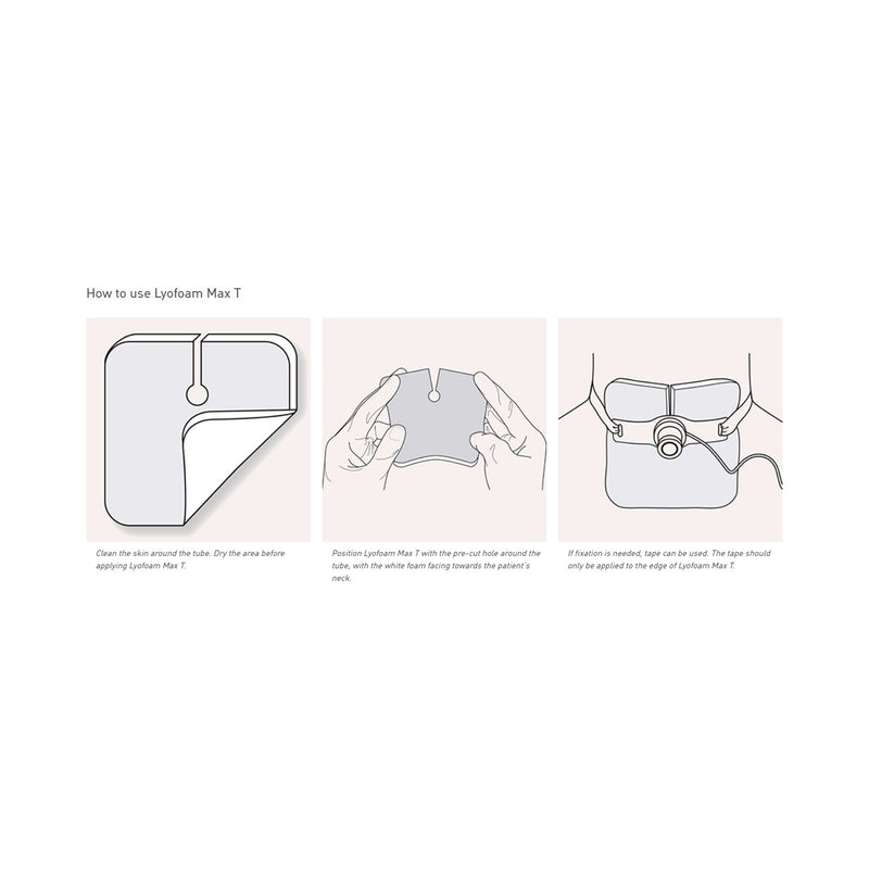 Lyofoam® Max T Nonadhesive without Border Foam Dressing, 3½ x 3½ Inch, 1 Box of 10 (Advanced Wound Care) - Img 2