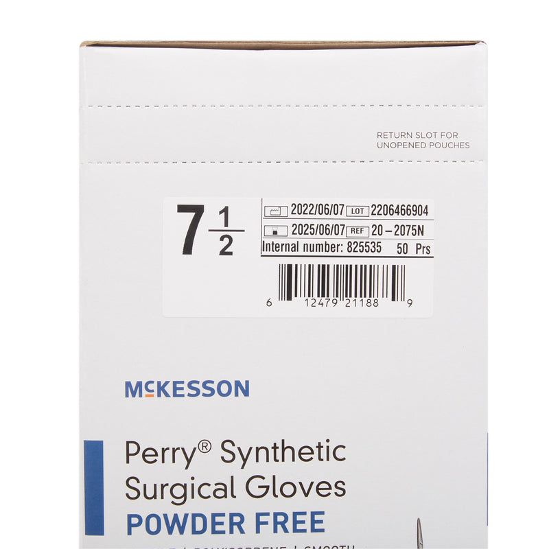 McKesson Perry® Performance Plus Polyisoprene Surgical Glove, Size 7.5, Green, 1 Box of 50 () - Img 5