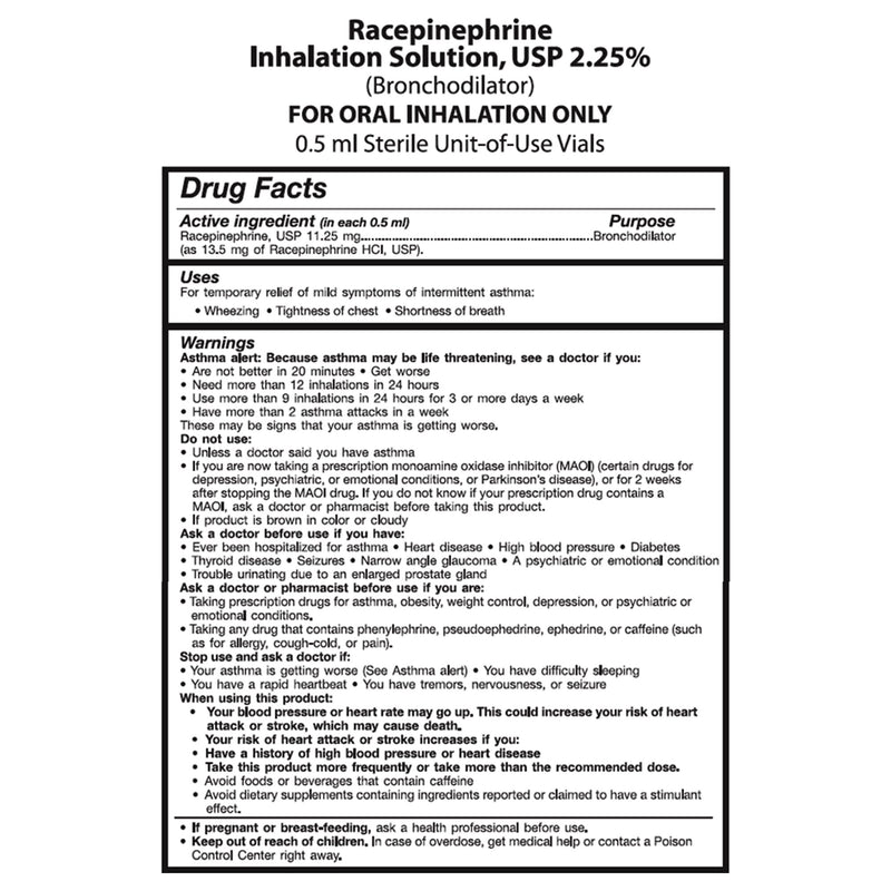 Nephron Inhalation Solution, 0.5 mL Vial, 1 Carton of 30 (Over the Counter) - Img 3