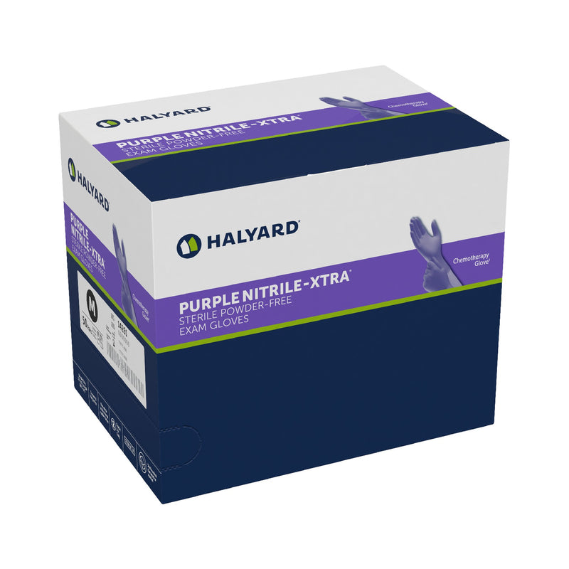 Purple Nitrile-Xtra™ Nitrile Extended Cuff Length Exam Glove, Medium, 1 Case of 200 () - Img 2