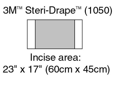 3M™ Steri-Drape™ Sterile Large Incise Surgical Drape, 17 x 23 Inch, 1 Case of 40 (Procedure Drapes and Sheets) - Img 1