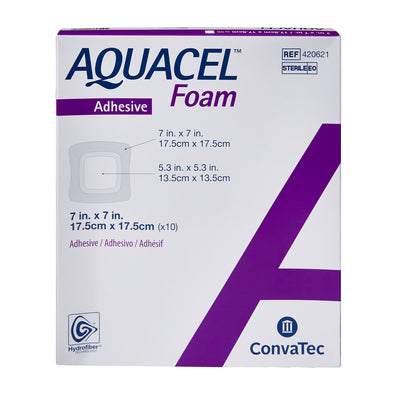 Aquacel® Silicone Adhesive with Border Silicone Foam Dressing, 7 x 7 Inch, 1 Each (Advanced Wound Care) - Img 2