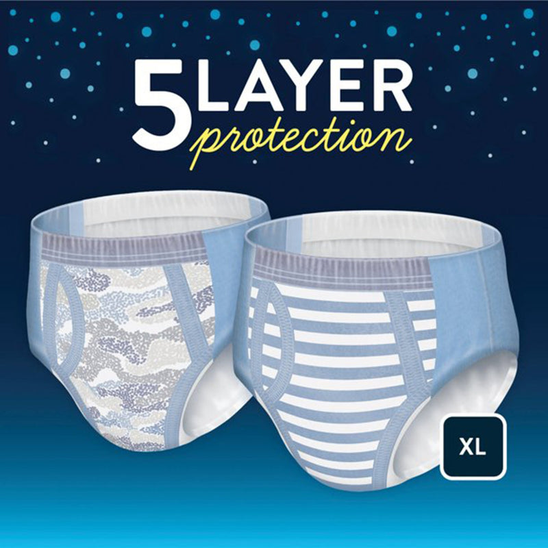 Goodnites® Boys Heavy Absorbency Nighttime Underwear, X-Large, 1 Pack of 9 () - Img 5