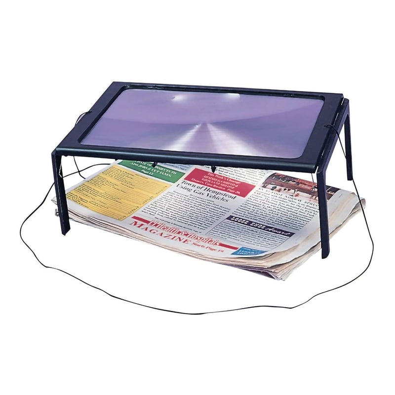 MAGNIFIER, PAGE SIZE W/LIGHT DLX PRESTN (Self-Help Aids) - Img 1