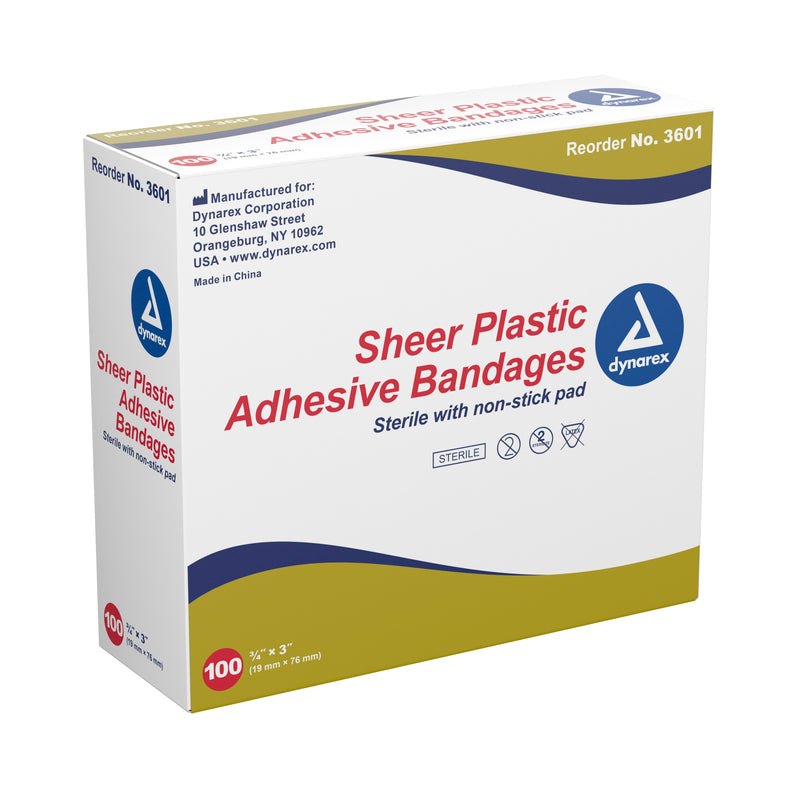 dynarex® Tan Sheer Adhesive Strip, ¾ x 3 Inch, 1 Case of 24 (General Wound Care) - Img 3