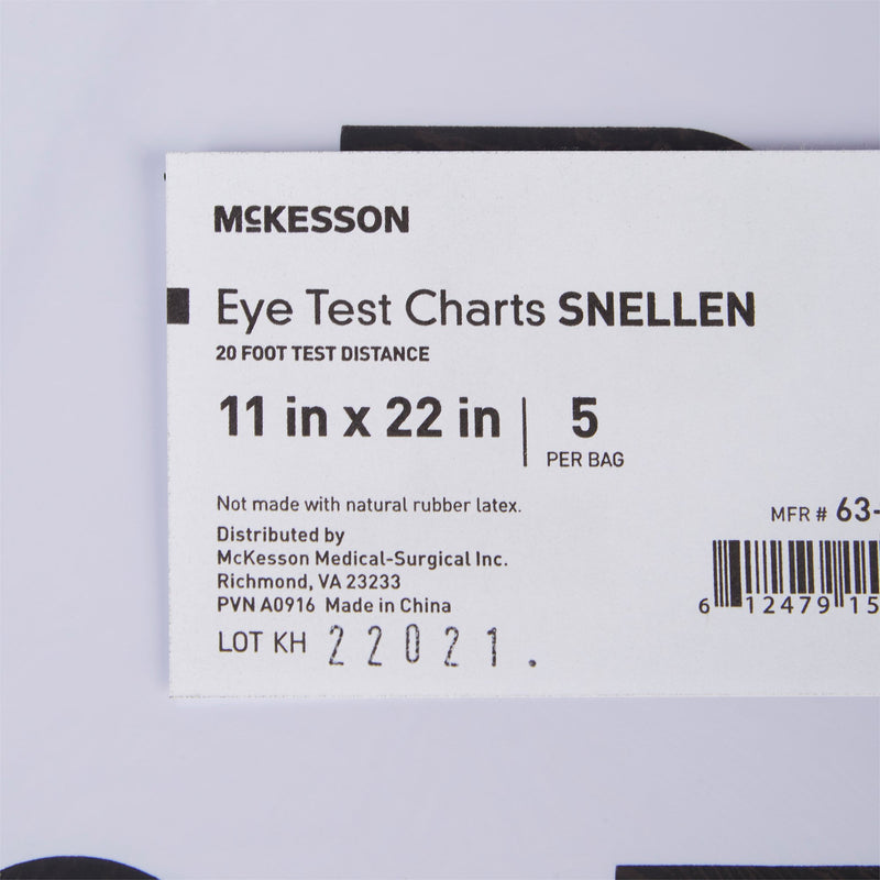 McKesson Eye Test Chart, 1 Bag of 5 (Optometry) - Img 4