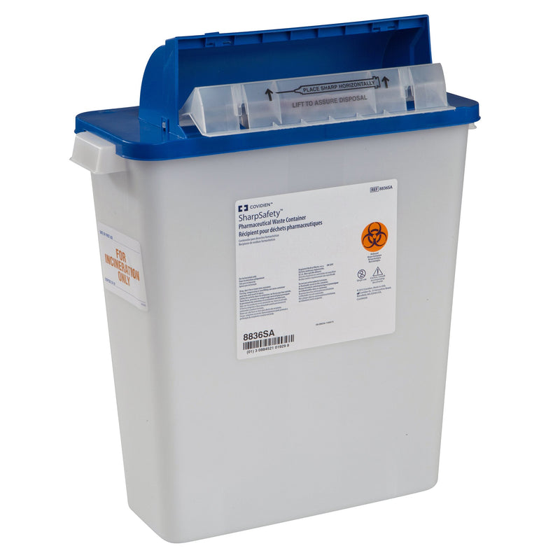 PharmaSafety™ Pharmaceutical Waste Container, 3 Gallon, 16½ x 13¾ x 6 Inch, 1 Case of 10 () - Img 1