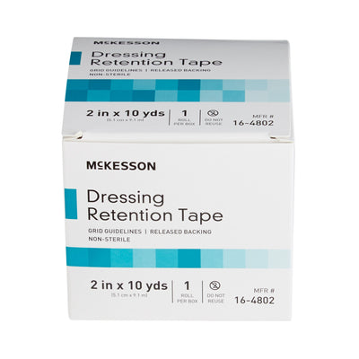 McKesson Nonwoven Fabric / Printed Release Paper Dressing Retention Tape, 2 Inch x 10 Yard, White, 1 Box (General Wound Care) - Img 2