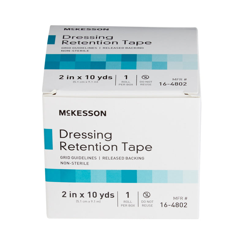 McKesson Nonwoven Fabric / Printed Release Paper Dressing Retention Tape, 2 Inch x 10 Yard, White, 1 Box (General Wound Care) - Img 2