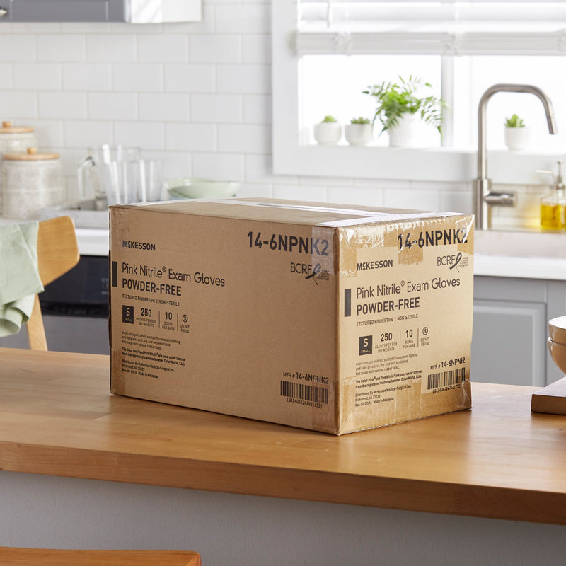 McKesson Pink Nitrile® Nitrile Exam Glove, Small, Pink, 1 Box of 250 () - Img 8