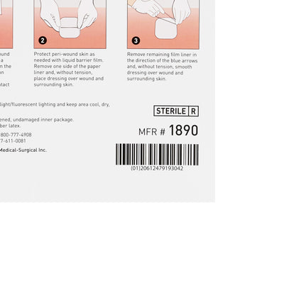 McKesson Hydrocolloid Dressing, 6 x 6 Inch, 1 Box of 10 (Advanced Wound Care) - Img 4