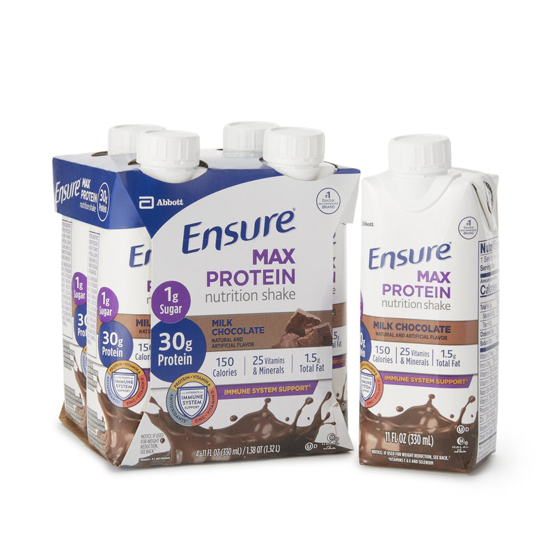 Ensure® Max Protein Chocolate Oral Supplement, 11 oz. Carton, 1 Pack of 4 (Nutritionals) - Img 1