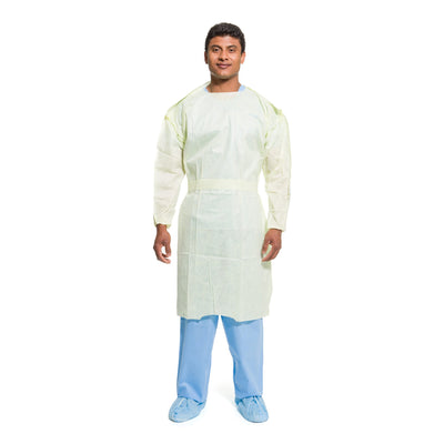 Halyard Protective Procedure Gown, Large, Yellow, 1 Pack of 10 (Gowns) - Img 1