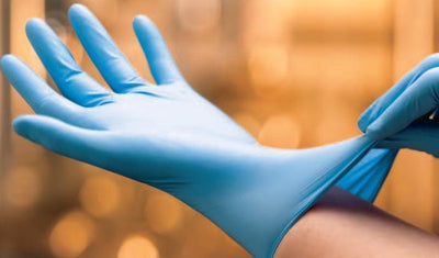 Flexam® Nitrile Extended Cuff Length Exam Glove, Medium, Blue, 1 Case of 250 () - Img 1