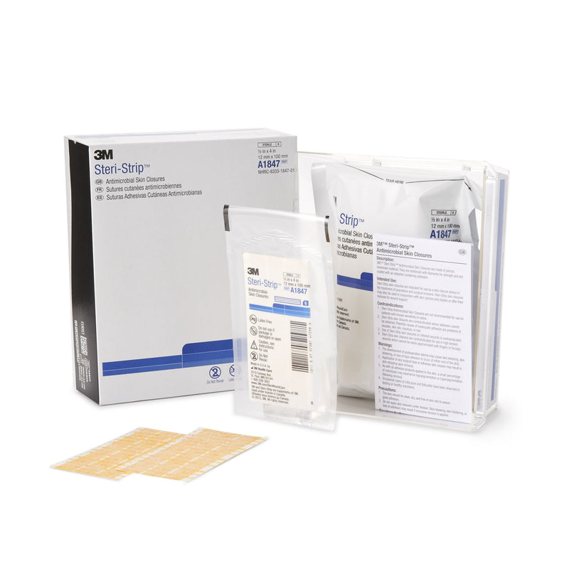 3M™ Steri-Strip™ Antimicrobial Skin Closure Strip, 1 Box of 50 (Skin Closure Strips) - Img 1