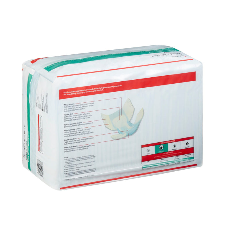 Wings™ Ultra Quilted Extra Heavy Absorbency Incontinence Brief, Large, 1 Case of 72 () - Img 3