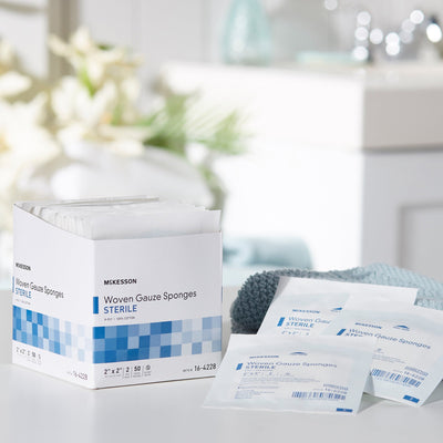 McKesson Sterile Gauze Sponge, 2 x 2 Inch, 1 Box of 50 (General Wound Care) - Img 10