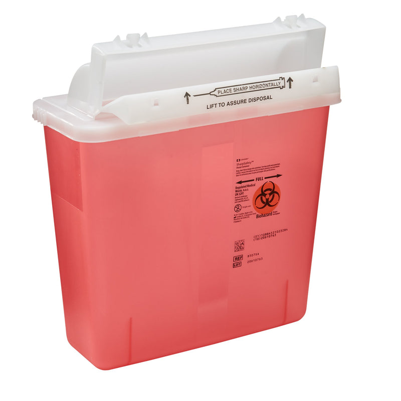 SharpStar™ In-Room™ Multi-purpose Sharps Container, 1-1/4 Gallon, 12-1/2 x 5-1/2 x 10-3/4 Inch, 1 Each () - Img 2