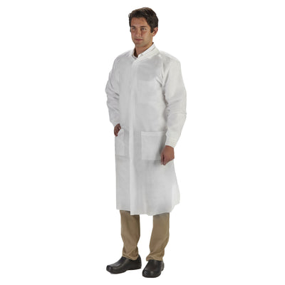 LabMates® Lab Coat, Large, White, 1 Case of 50 (Coats and Jackets) - Img 1