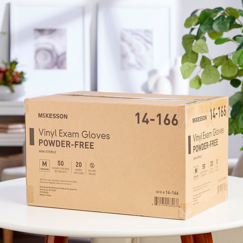 McKesson Confiderm® Vinyl Exam Glove, Medium, Clear, 1 Box of 50 () - Img 10