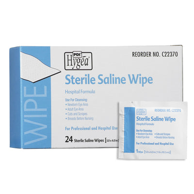 Hygea® Unscented Saline Wipe, Individual Packet, 1 Box of 24 (Skin Care) - Img 1