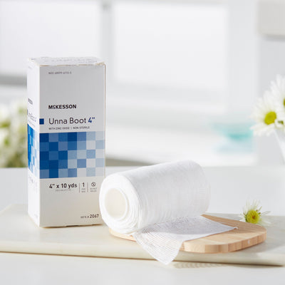 McKesson Unna Boot, Zinc Oxide, 4 Inch x 10 Yard, 1 Box (General Wound Care) - Img 10