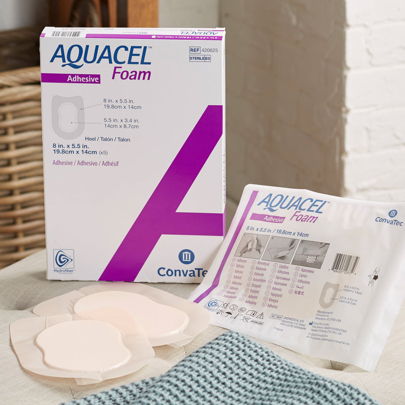 Aquacel® Silicone Adhesive with Border Silicone Foam Dressing, 5½ x 8 Inch, 1 Box of 5 (Advanced Wound Care) - Img 7