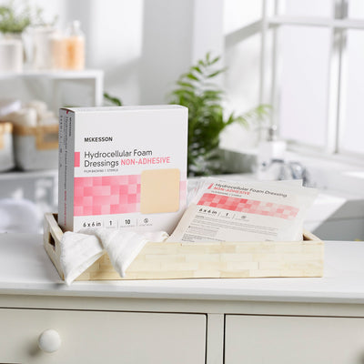 McKesson Nonadhesive without Border Foam Dressing, 6 x 6 Inch, 1 Box of 10 (Advanced Wound Care) - Img 8