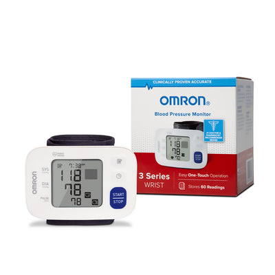 Omron 3 Series Digital Blood Pressure Wrist Unit, Automatic Inflation, Adult, Large Cuff, 1 Each (Blood Pressure) - Img 1