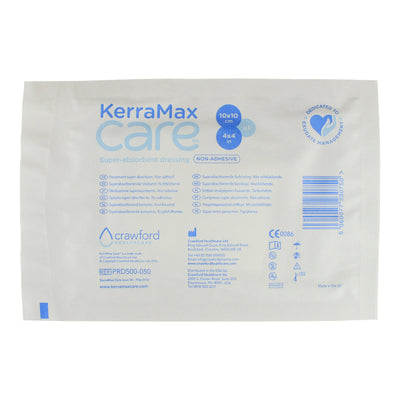 KerraMax Care® Gentle Border Super Absorbent Dressing, 4 x 4 Inch, 1 Each (Advanced Wound Care) - Img 3