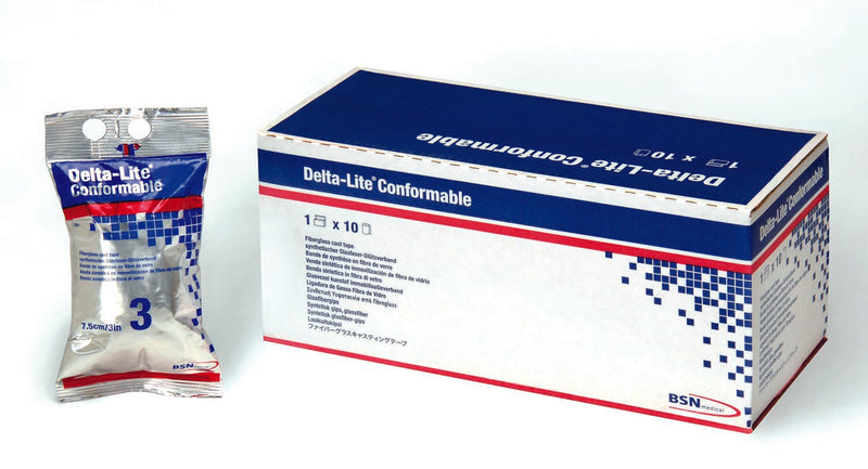 Delta-Lite® Conformable White Cast Tape 4 Inch x 4 Yard, 1 Box of 10 (Casting) - Img 1