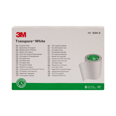 3M™ Transpore™ Plastic Medical Tape, 2 Inch x 10 Yard, White, 1 Case of 60 (General Wound Care) - Img 2