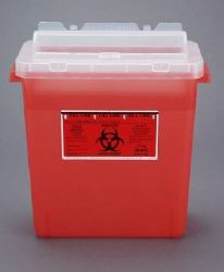 Bemis™ Sentinel Multi-purpose Sharps Container, 3 Gallon, 15 x 13-7/8 x 6-7/8 Inch, 1 Each () - Img 1