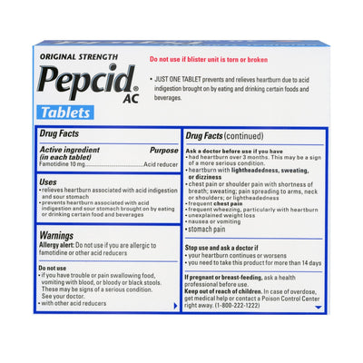 Pepcid® AC Famotidine Antacid, 1 Bottle (Over the Counter) - Img 4