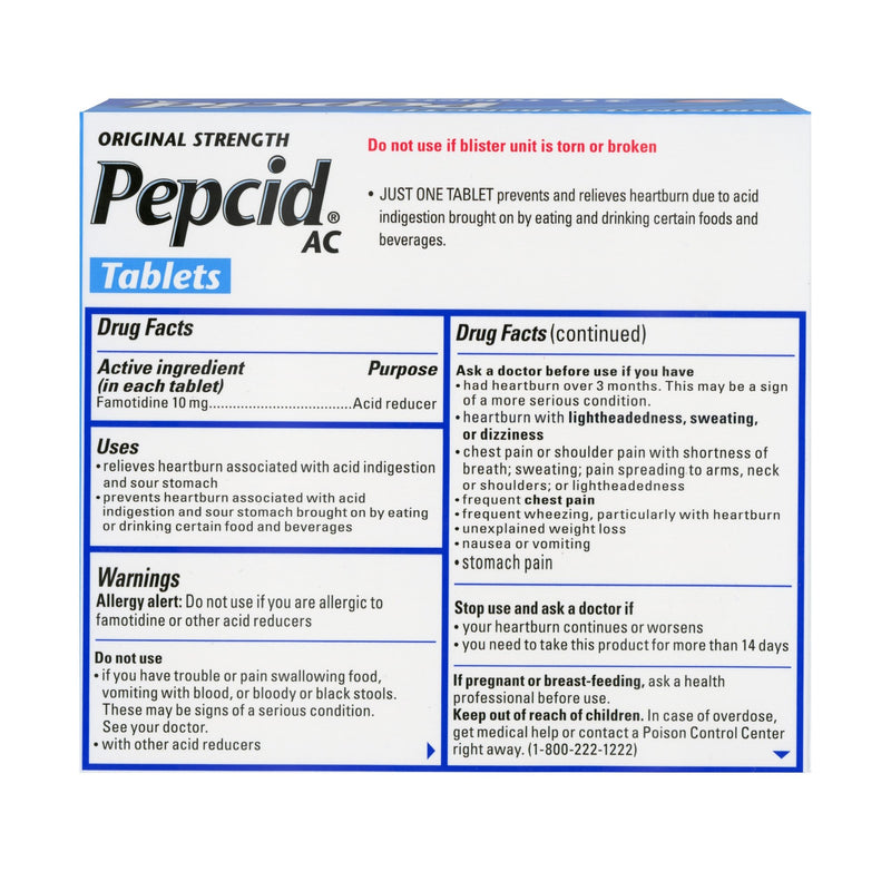 Pepcid® AC Famotidine Antacid, 1 Case of 36 (Over the Counter) - Img 4