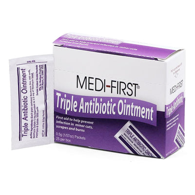 Medi-First® Bacitracin / Neomycin / Polymyxin B First Aid Antibiotic, 1 Box of 25 (Over the Counter) - Img 1