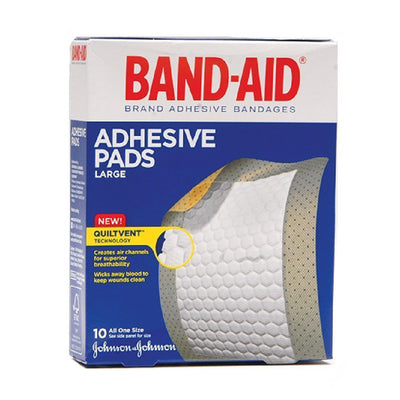 Band-Aid® Comfort-Flex Adhesive Pads, 2-7/8 x 4 Inch, 1 Box of 10 (General Wound Care) - Img 1